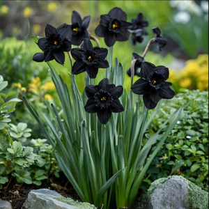 Нарцисс Тень Королевы купить по цене от 500р. в интернет-магазине «Посадика» с доставкой почтой в в Шуяе и по всей России – [изображение №1].